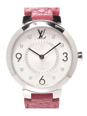 Louis Vuitton Watch Tambour Slim PM Quartz Silver